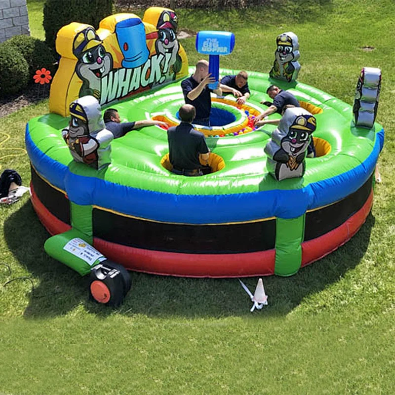 Funny Exciting 5m Diameter Interactive Fighting Inflatable Human Whack A Mole Game Adults And Kids