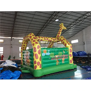 Customized Kids Giraffe Bouncer Jumping Inflatable Bouncer Bouncy Castle For Kids