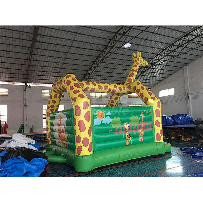 Customized Kids Giraffe Bouncer Jumping Inflatable Bouncer Bouncy Castle For Kids