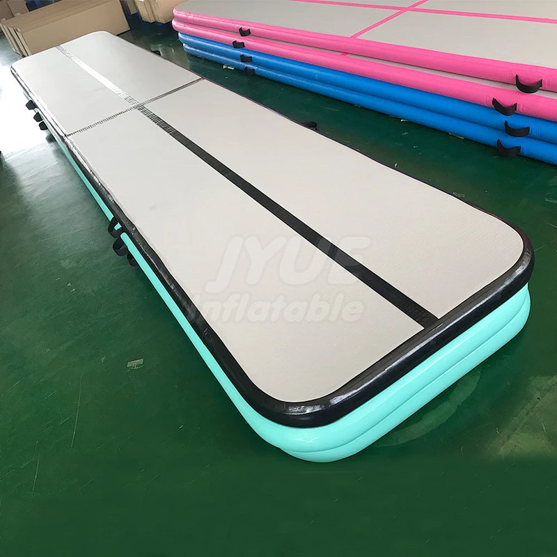 Tumbling Mat Inflatable Gymnastics Airtrack Purple Air Track With Electric Air Pump For Practice Gymnastics/Cheerlanding/Park