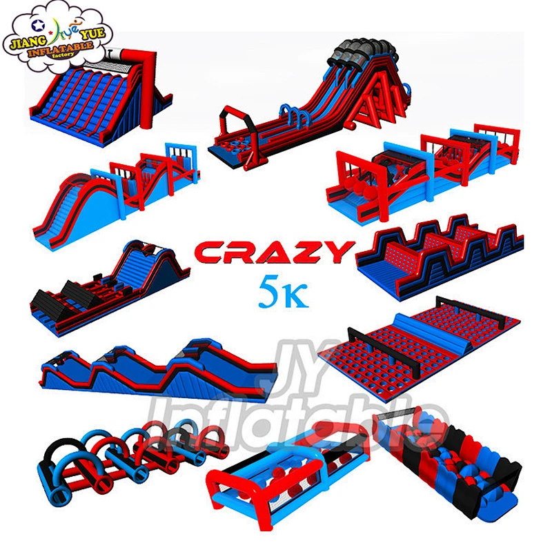 Blow Up Outdoor Event 5K Run Obstacle Course Inflatable 5K For Adults