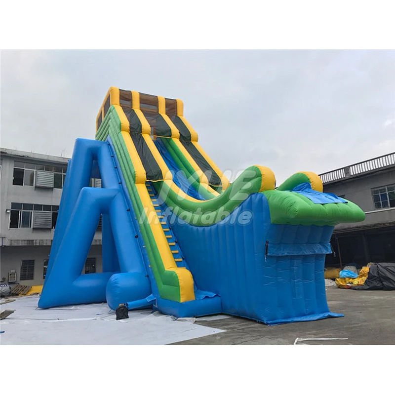 NEW Free Fall Crazy Drop Kick Waterslide Large Inflatable Roller Coaster Slides Inflatable Dropkick Water Slide For Adults