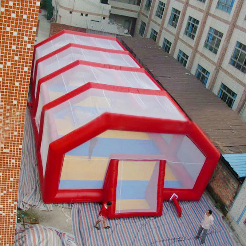 Outdoor Playground Inflatable Soap Football Soccer Field With Tent