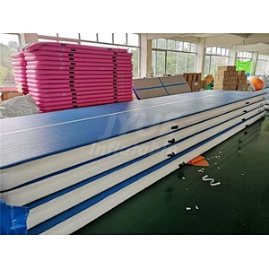Factory Manufacture Supplier 4m 6m 8m 12m Inflatable Gymnastics Air Mats, Inflatable Blue Australia Air Track For Sale