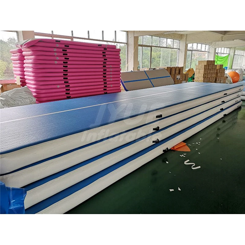 Factory Manufacture Supplier 4m 6m 8m 12m Inflatable Gymnastics Air Mats, Inflatable Blue Australia Air Track For Sale