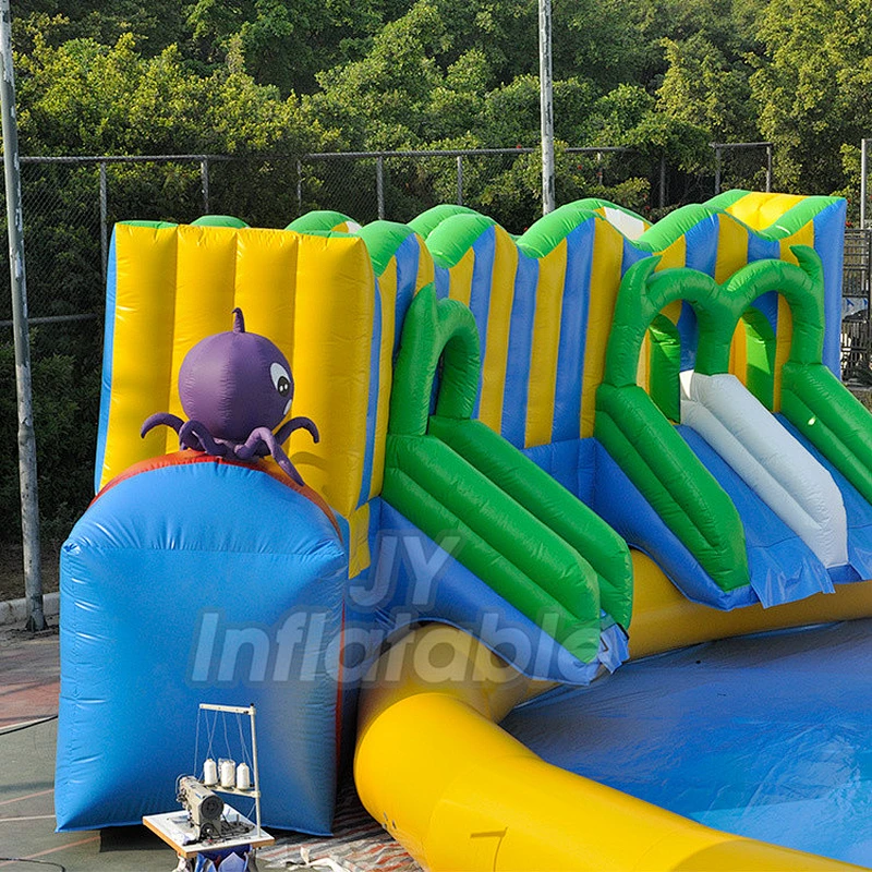 Outdoor Equipment Commercial Shark Water Park Playground Inflatable Ground Water Park