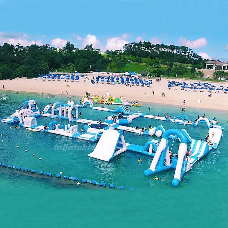 Adults Sport Aqua Water Fun Park Game Inflatable Floating Aqua Park For Lake