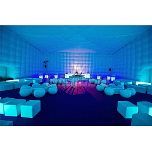 Large Outdoor Blow Up Cube Wedding Party LED Light Camping Inflatable Tent Price For Outdoor Events