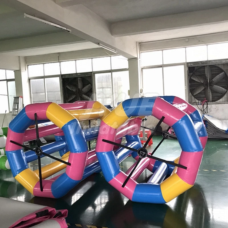 Colorful Kids And Adults Inflatable Water Roller Coaster For Water Game