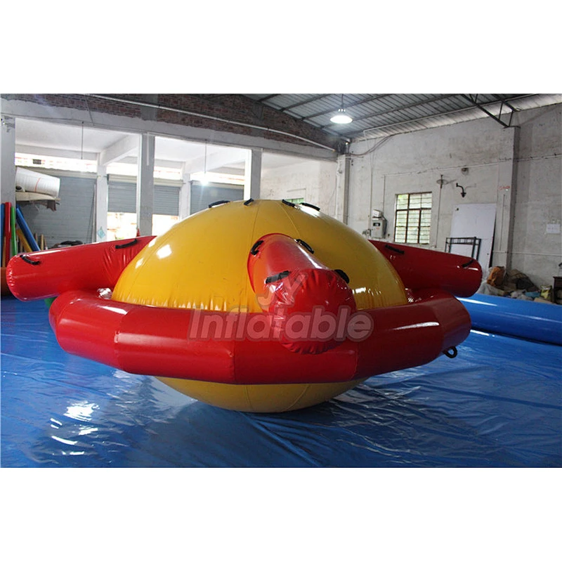 UFO Inflatable Saturn Water Toys , Commercial Inflatable Water Spinner For Sale