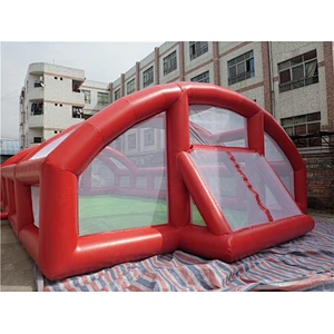 Outdoor Playground Inflatable Soap Football Soccer Field With Tent