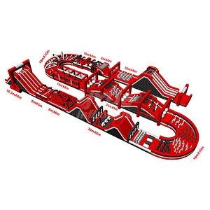 Factory Supply Kids Adult Commercial Large Long Inflatable Obstacle Course