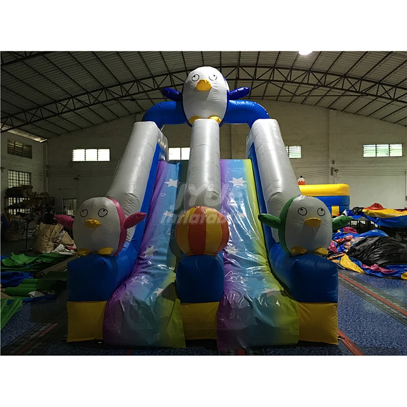 New Style Durable Lane Penguin Kid Pools With Slides Inflatable For Pool