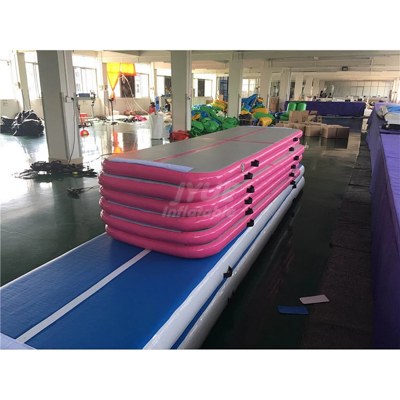 10ft/13ft/16ft/20ft/27ft  New Design Inflatable Tumbling Mat Electric Air Pump Gymnastics Air Track From Airtrack Factory