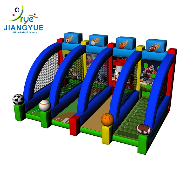 Different Themes Basketball Football Soccer Kick Inflatable Funny 4 in 1 Inflatable Sport Game For Kids And Adults