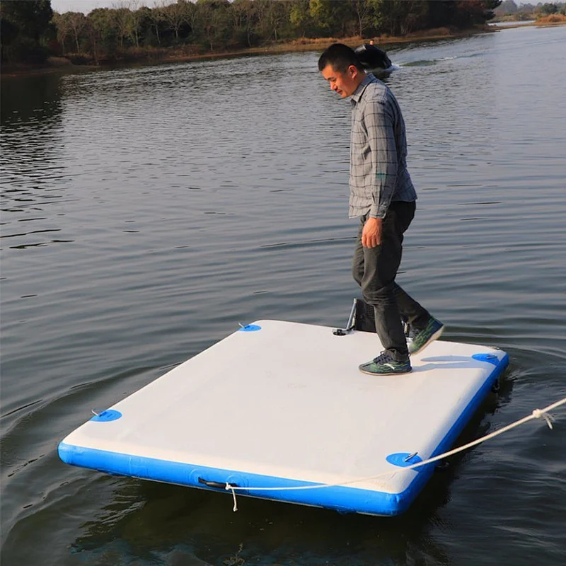 Water Entertainment Drop Stitch Material Anti UV EVA Foam Deck Pad Floating Air Sup Inflatable Yacht Platform Dock