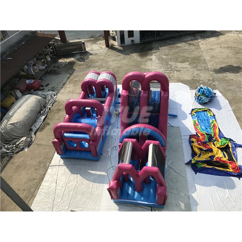 Blow Up PVC Funny Backyard Inflatable Obstacle Course Race Events For Kids