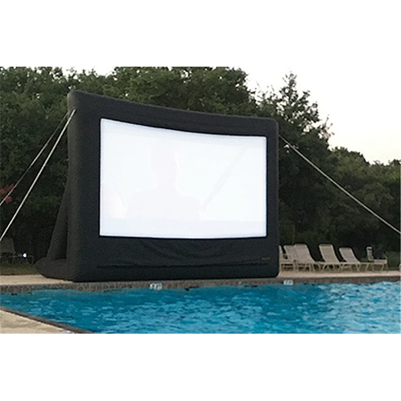 Outdoor Air Sealed Inflatable Floating Movie Screen For Swimming Pool