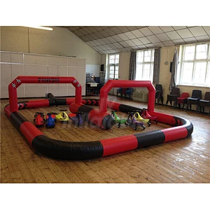 Outdoor Inflatable Zorb Ball Race Track, Go Kart Racing Track Games Factory Price