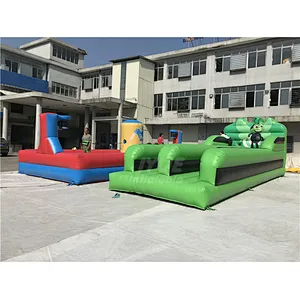High quality Inflatable Sport Games Competitive Challenge Race Equipment Two Lane Inflatable Bungee Run