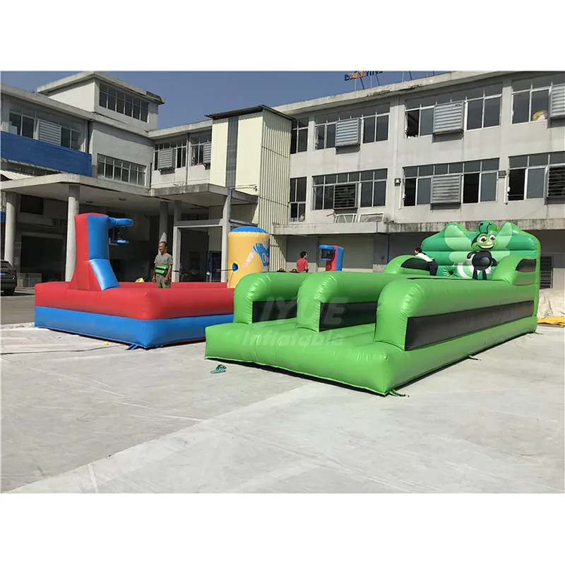 High quality Inflatable Sport Games Competitive Challenge Race Equipment Two Lane Inflatable Bungee Run