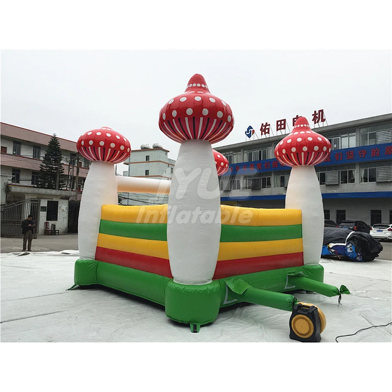 Commercial Funny Moonwalk Bouncy Castle Inflatable Mushroom Bounce House For Kids
