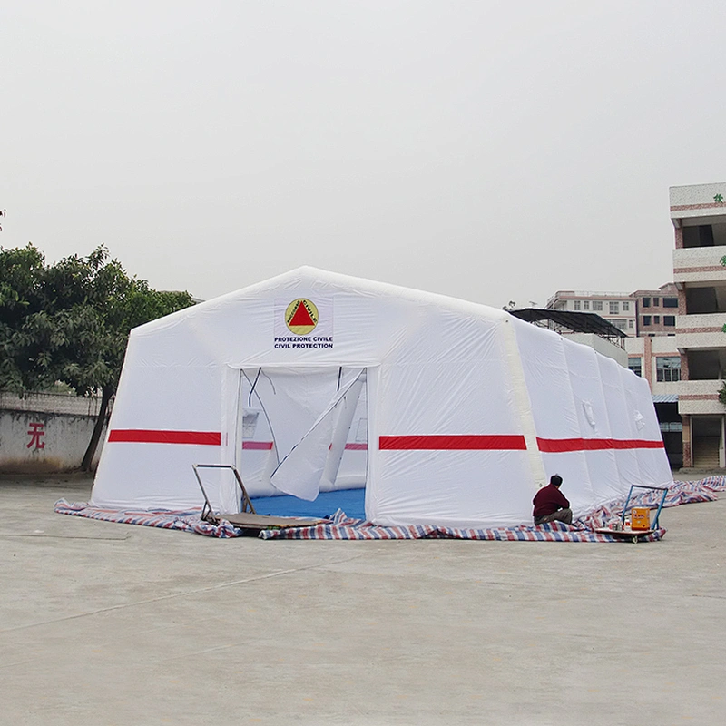 Mobile Operation Emergency Relief Inflatable Hospital Equipment Tent For 200 Patient