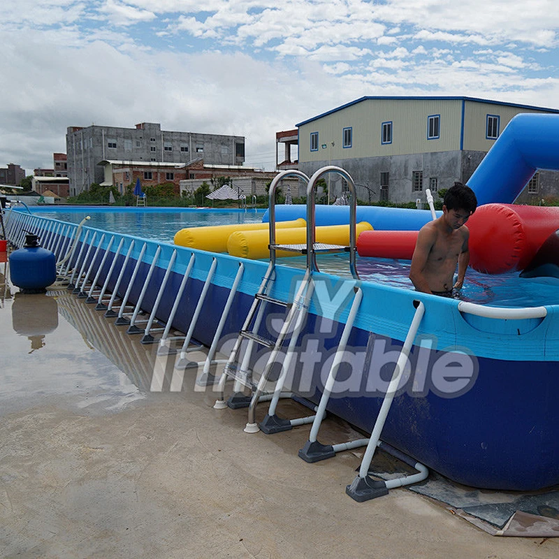 Mobile Outdoor Above Ground Metal Frame Steel Removable Swimming Pool For Sale