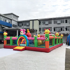 Favourable Outdoor Amusement Park Fun City Inflatable Playground Slide For Kids