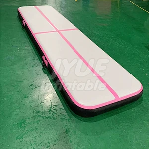 PVC Indoor Sport Use Pink Gymnastics Air Mat Customized Inflatable Bouncy Tumbling Air Track