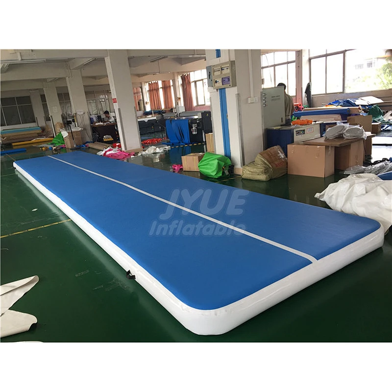 Thickness 10m 20cm 30cm DWF Material Inflatable Air Track Gymnastics Mat  Air Tumbling Track Factory Price For Sale