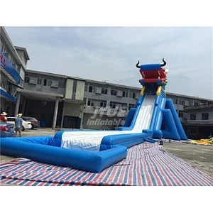 Inflable tobogan de agua grande Doble deslizamiento Personalizado