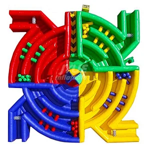 Customized Design Inflatable Dizzy Meltdown Commercial Giant Inflatable Dizzy X Obstacle Course For Adult