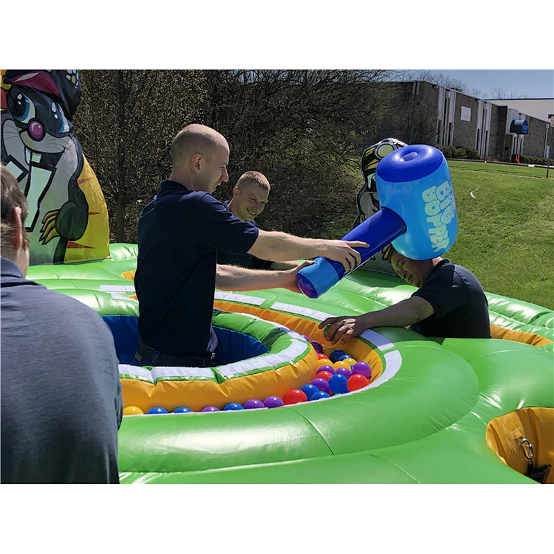 Funny Exciting 5m Diameter Interactive Fighting Inflatable Human Whack A Mole Game Adults And Kids