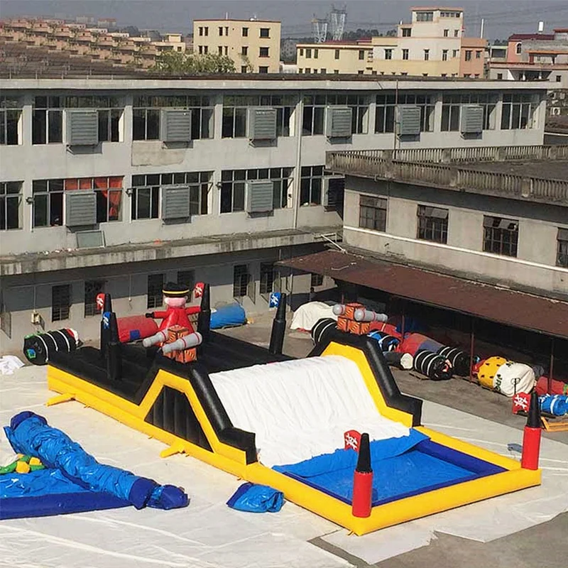 Inflatable 15 Metre Atomic Rush Obstacle Course Slide