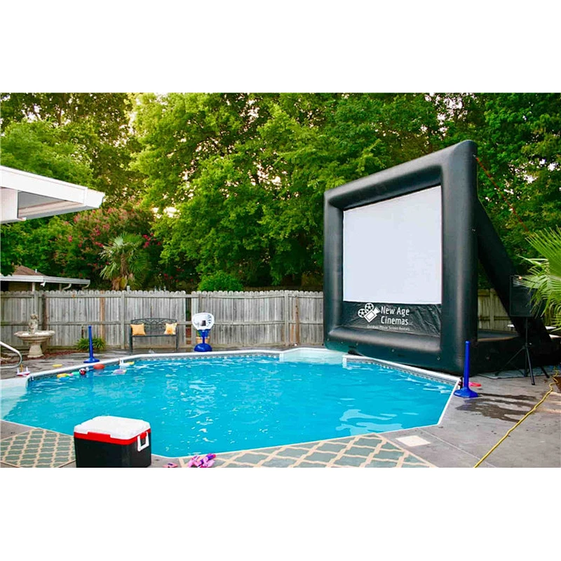 Outdoor Air Sealed Inflatable Floating Movie Screen For Swimming Pool