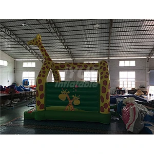 Customized Kids Giraffe Bouncer Jumping Inflatable Bouncer Bouncy Castle For Kids