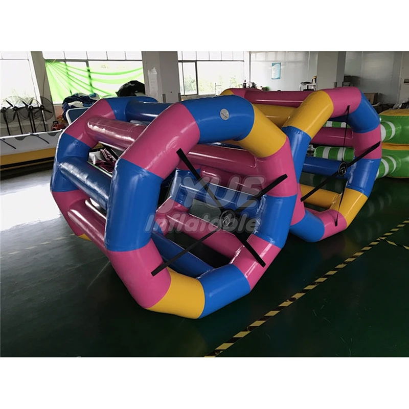 Colorful Kids And Adults Inflatable Water Roller Coaster For Water Game