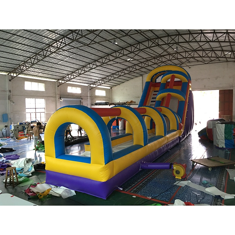 2018 China fabrica Obstaculo inflable de doble tobogan