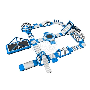 Adults Sport Aqua Water Fun Park Game Inflatable Floating Aqua Park For Lake