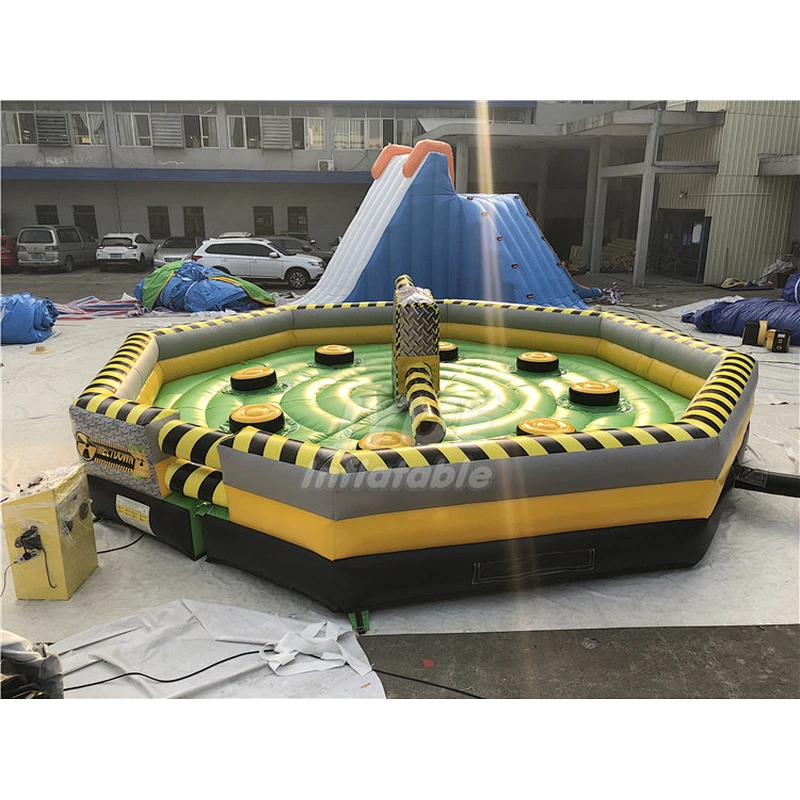 Factory Price Custom Mechanical Adult Kids Inflatable Sweeper Eliminator Total Wipeout Meltdown Game For Sale