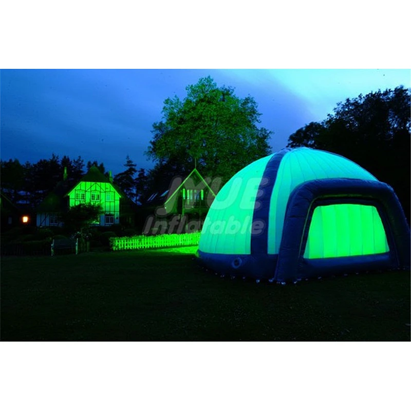 Custom Logo PVC Tarpaulin Lighting Air Dome LED Inflatable Dome Tent For Party