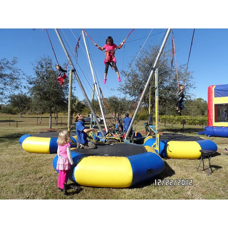 High Quality Adults Inflatable Bungee Jumping Trampoline With Durable PVC Tarpaulin Mobile Single For Sale
