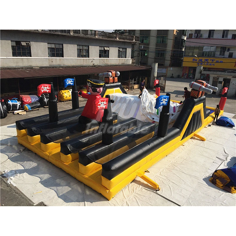 Inflatable 15 Metre Atomic Rush Obstacle Course Slide