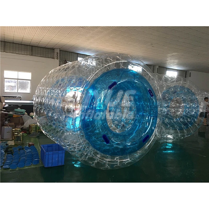 PVC TPU Water Toys Inflatable Water Roller Ball With Air Pump