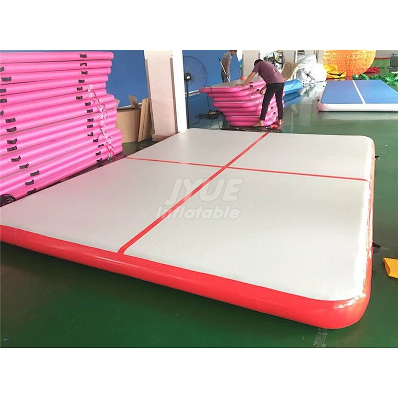 Grey and Red High Quality DWF Material Inflatable Air Tumble Track Outdoor Red Air Track For Factory Price