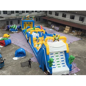 China Outdoor Obstacle Course For Kids Commercial Use Moonwalk Obstacle Course Party