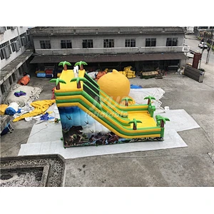 Indoor Or Outdoor Animal World Inflatable Jumping Slide For Kids