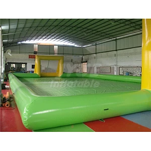 Wholesale Fun Interactive Party Games Inflatable Football Pitch Soap Soccer Field