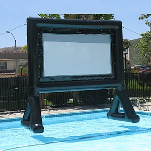Outdoor Air Sealed Inflatable Floating Movie Screen For Swimming Pool
